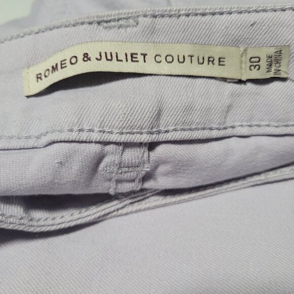 Romeo Juliet Couture Jeans Womens Size 30 Skinny Mid Rise Lilac Denim Pants - Picture 5 of 6